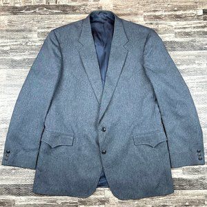 Circle S Dallas Texas Men's sz 48L Western Cowboy Blue Blazer Jacket Sports Coat